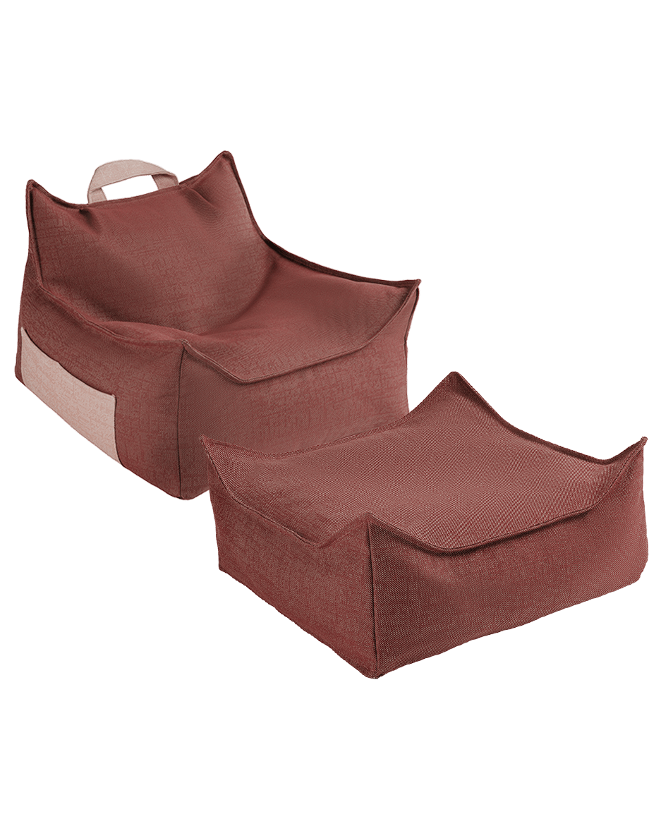 Outdoor Beanbag Chair + Ottoman Set (Pre - Order) - LPM Home
