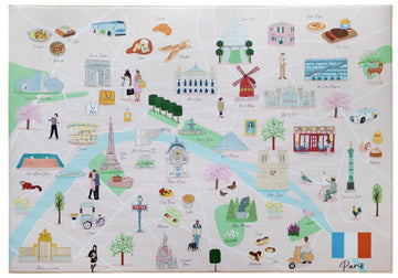 Paris Playmat, City Tour Collection 100% TPU Foam Reversible Mat - LPM Home