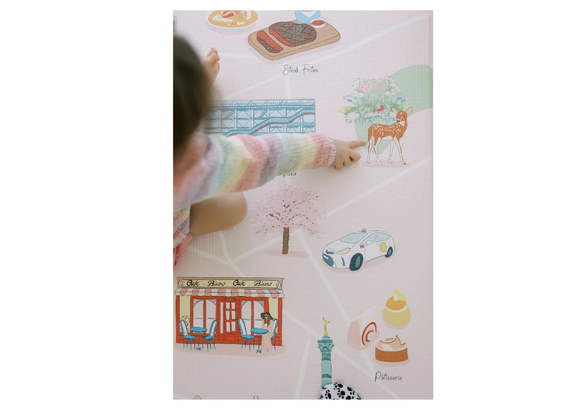 Paris Playmat, City Tour Collection 100% TPU Foam Reversible Mat - LPM Home