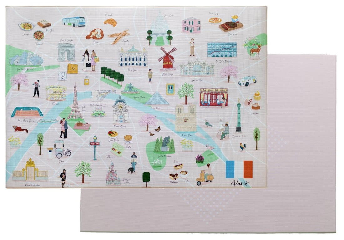 Paris Playmat, City Tour Collection 100% TPU Foam Reversible Mat - LPM Home