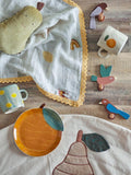 Pear Ras Rattle, Green, Cotton - Le Petit Marché Home Furniture