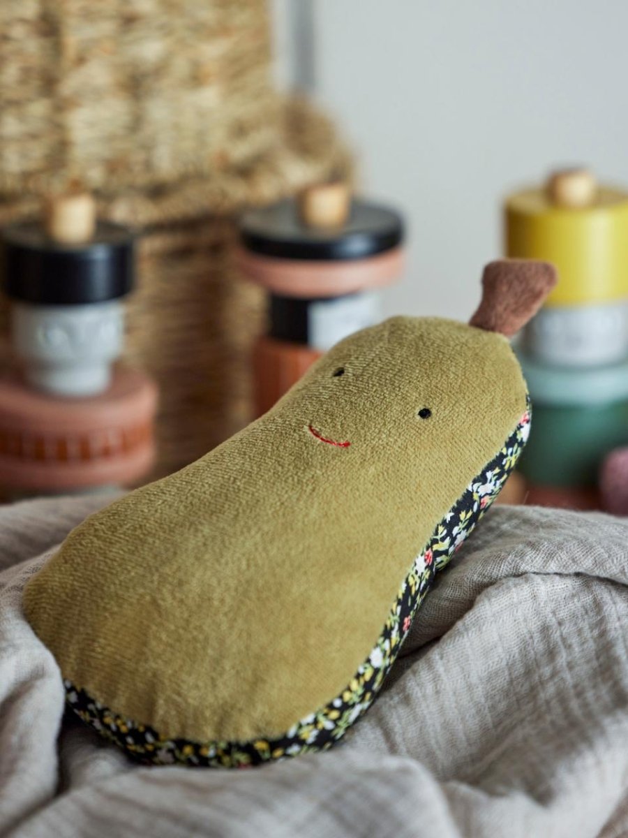 Pear Ras Rattle, Green, Cotton - Le Petit Marché Home Furniture