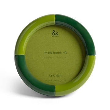 Photo Frame Rift, Round Green (Pre - Order) - LPM Home