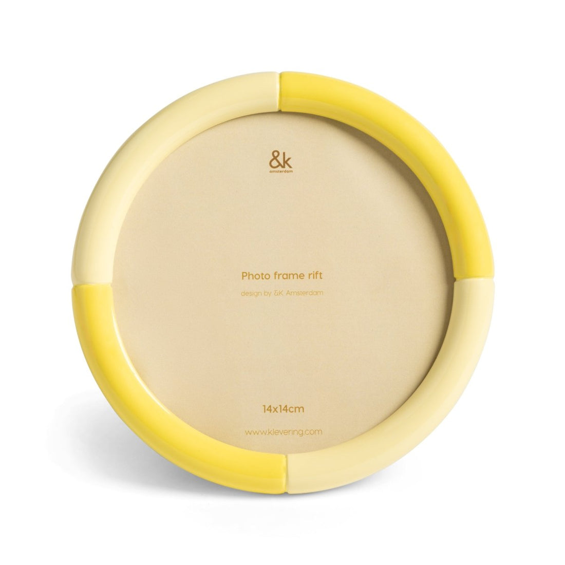 Photo Frame Rift, Round, Yellow (Pre - Order) - LPM Home