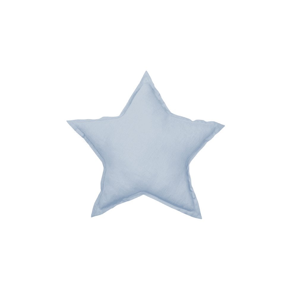 Star Pillow Mini, Linen, Light Blue - LPM Home