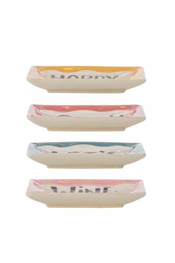 Plate 4pc Set Soline, Multi, Stoneware (Pre - Order) - LPM Home