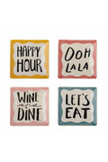 Plate 4pc Set Soline, Multi, Stoneware (Pre - Order) - LPM Home