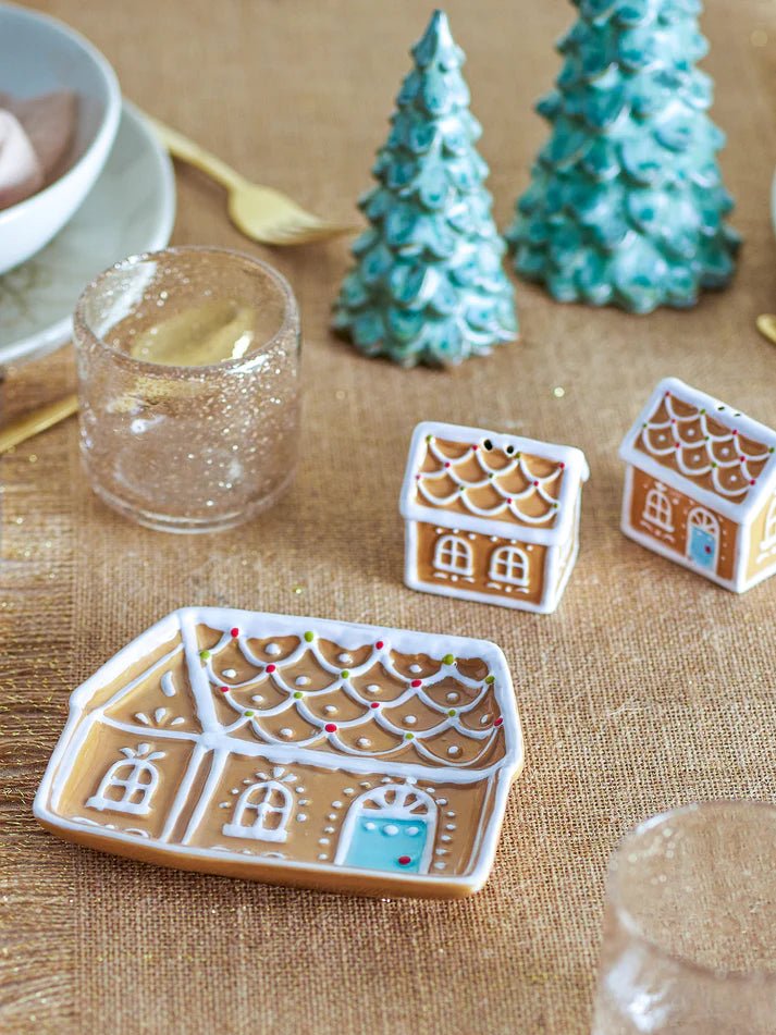 Plate Ginnie House, Brown, Ceramic - Le Petit Marché Home Furniture