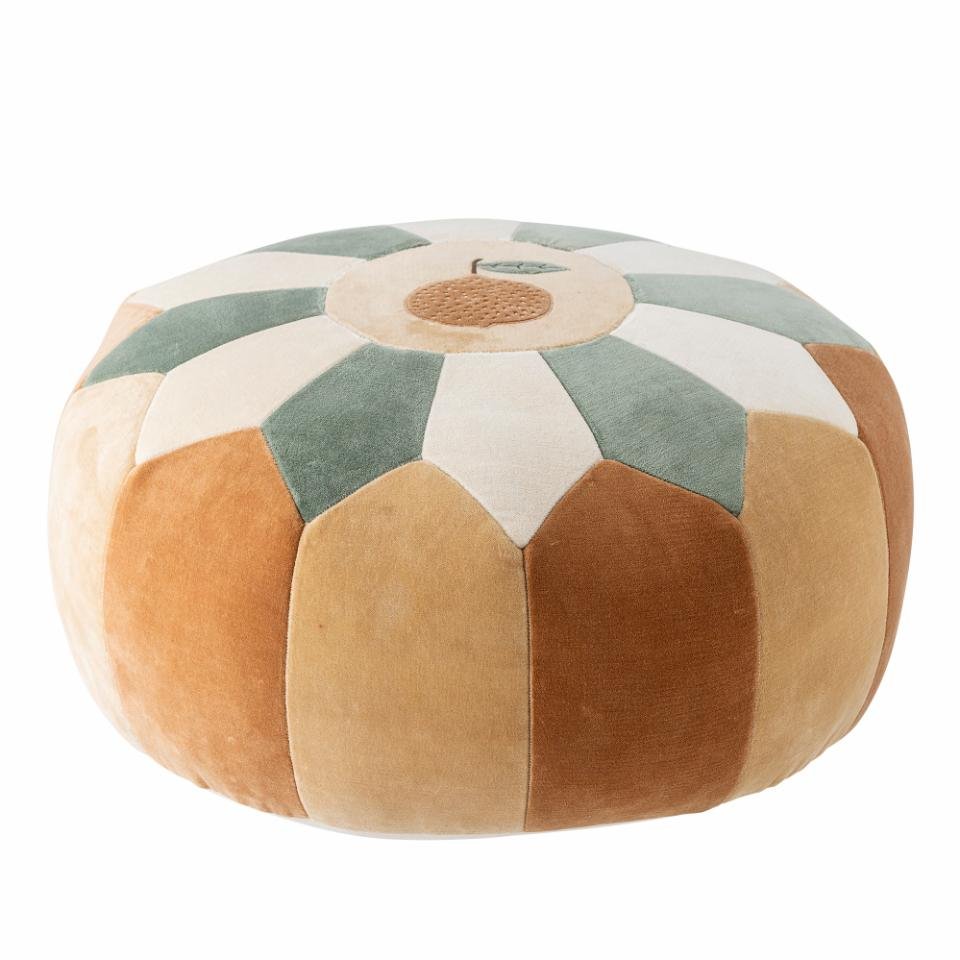 Pouf Agnes, Brown, Cotton - Le Petit Marché Home Furniture