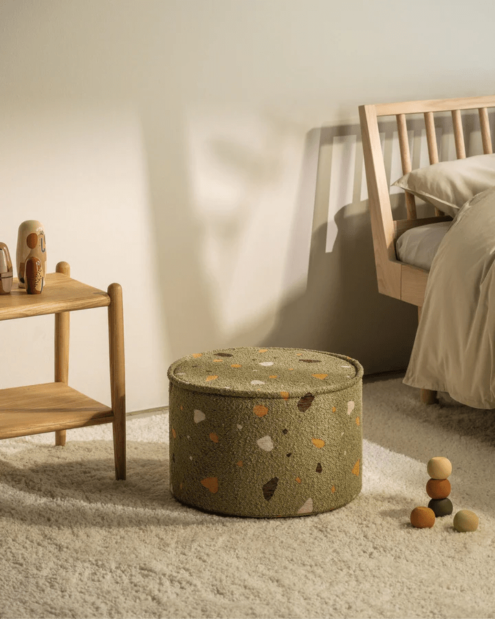 Pouffe, Terrazzo Moss (Pre - Order) - Le Petit Marché Home Furniture