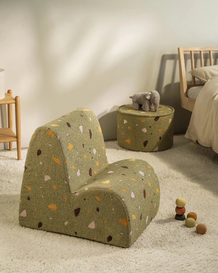 Pouffe, Terrazzo Moss (Pre - Order) - Le Petit Marché Home Furniture