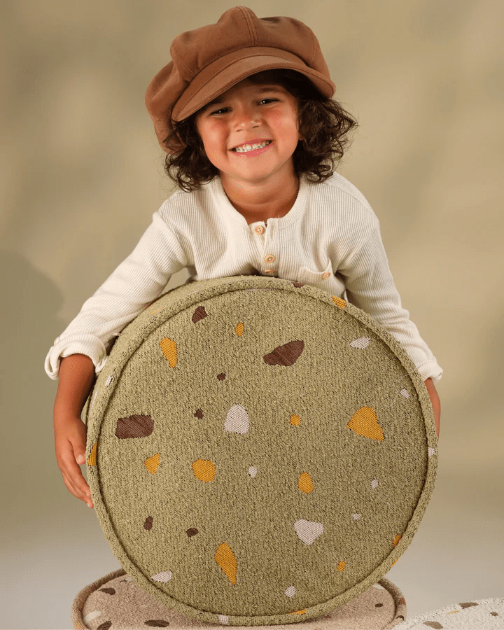 Pouffe, Terrazzo Moss (Pre - Order) - Le Petit Marché Home Furniture