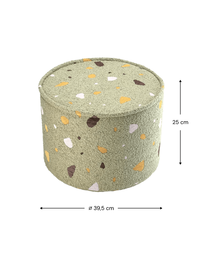 Pouffe, Terrazzo Moss (Pre - Order) - Le Petit Marché Home Furniture