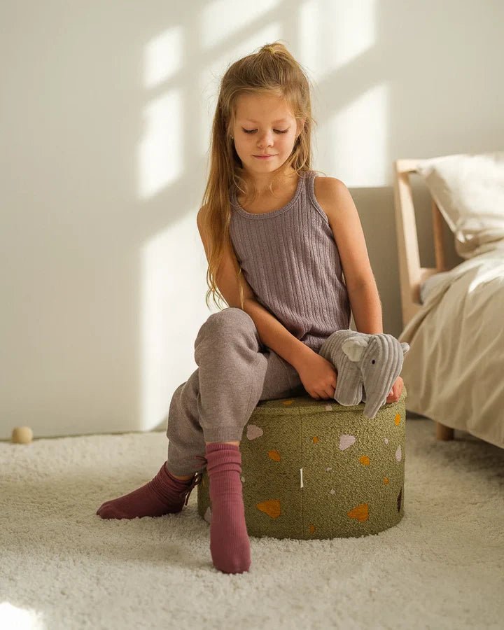 Pouffe, Terrazzo Moss (Pre - Order) - Le Petit Marché Home Furniture