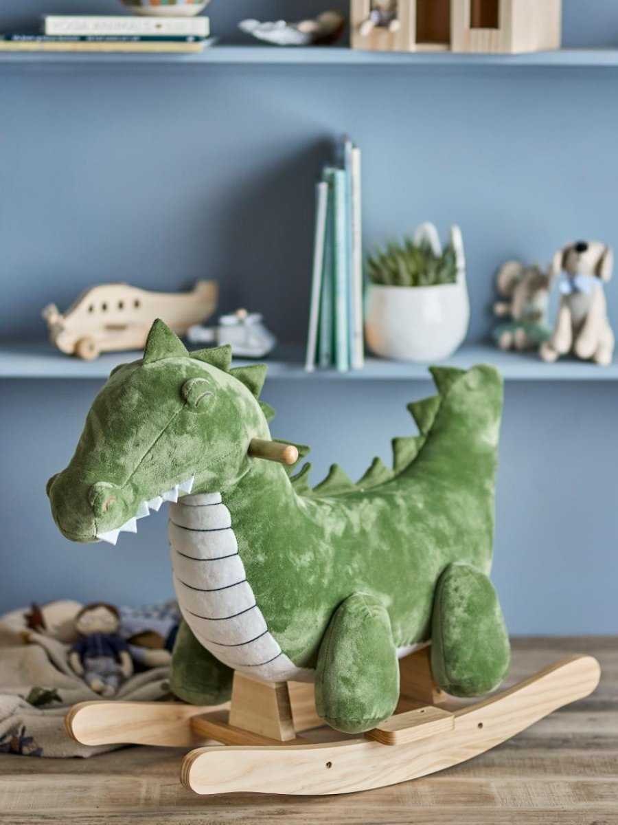 Rocking Toy Arnie, Crocodile, Green, Polyester - Le Petit Marché Home Furniture