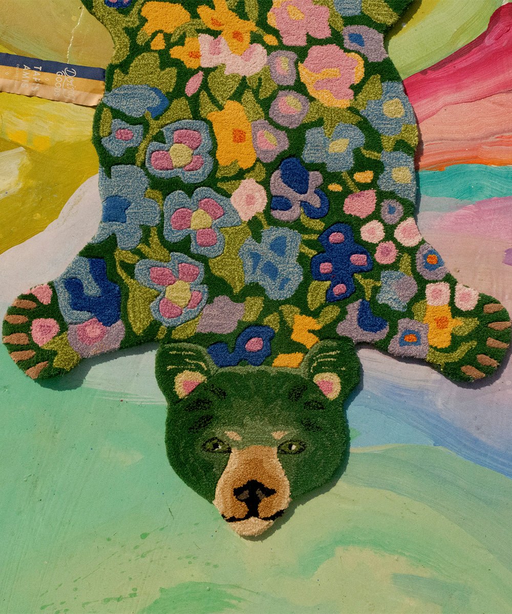 Rug, Josie Jardin Bear, Large - Le Petit Marché Home Furniture
