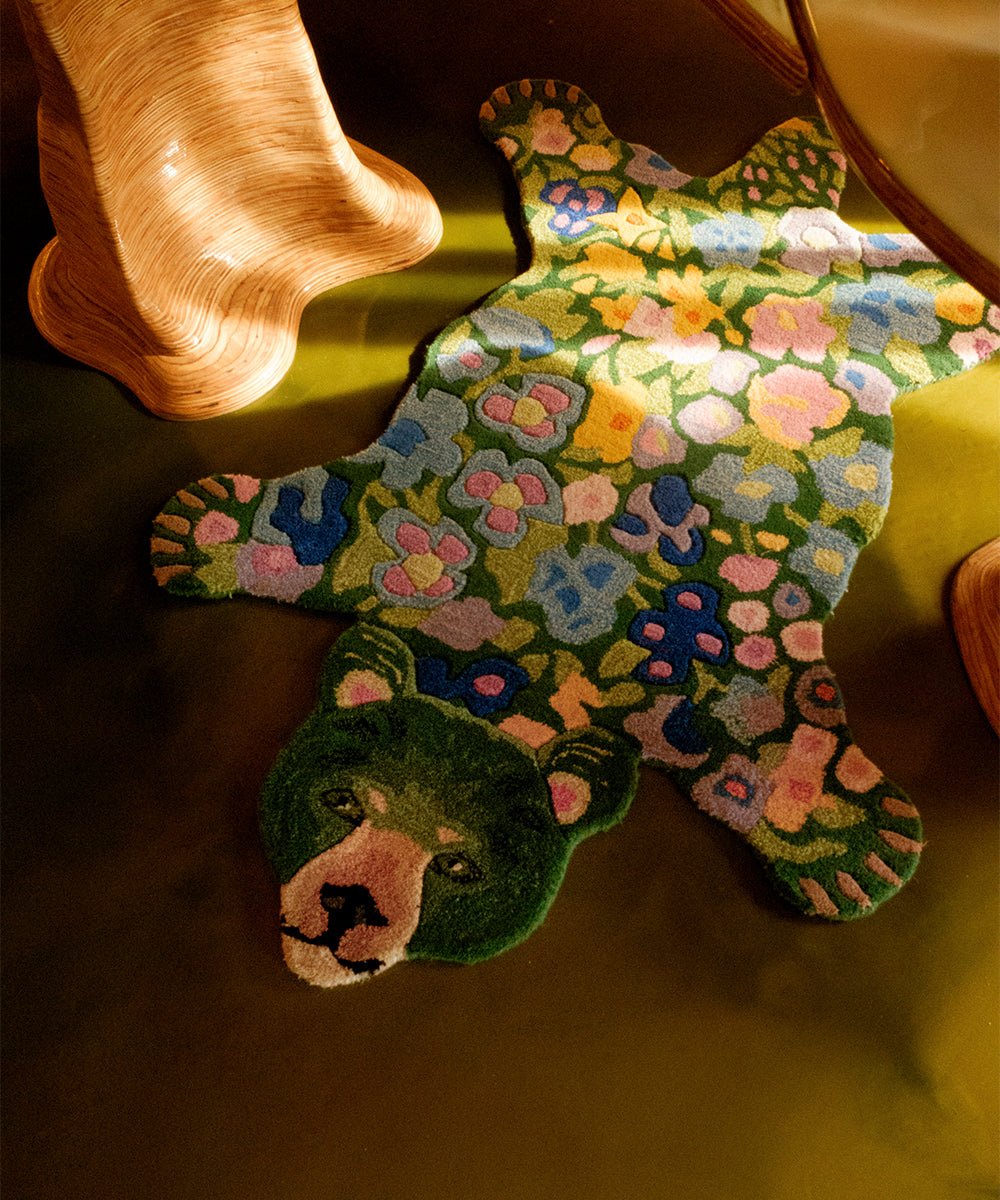 Rug, Josie Jardin Bear, Large - Le Petit Marché Home Furniture