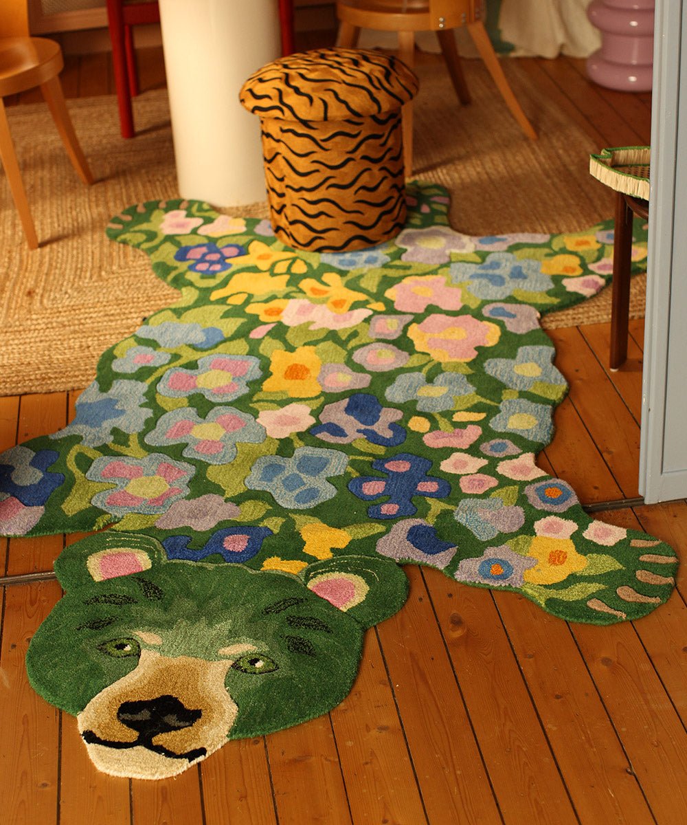 Rug, Josie Jardin Bear, XL - Le Petit Marché Home Furniture