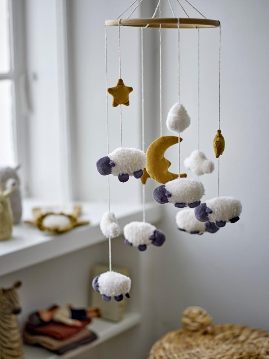 Sheep Mobile Dolly, White, Polyester - Le Petit Marché Home Furniture