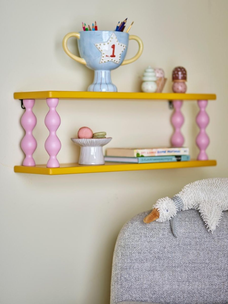 Shelf Bibiola, Yellow, MDF - LPM Home