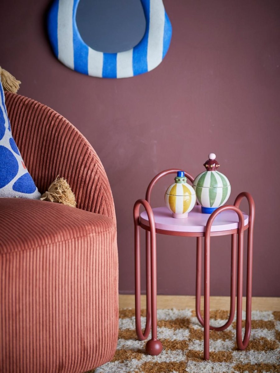 Side Table Whimsica, Red, Metal - LPM Home
