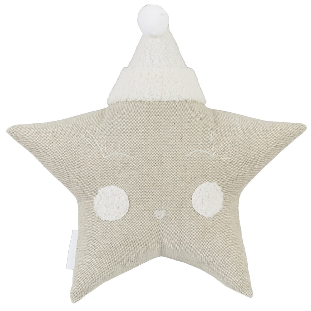 Sleeping Star Pillow, Linen Natural - LPM Home