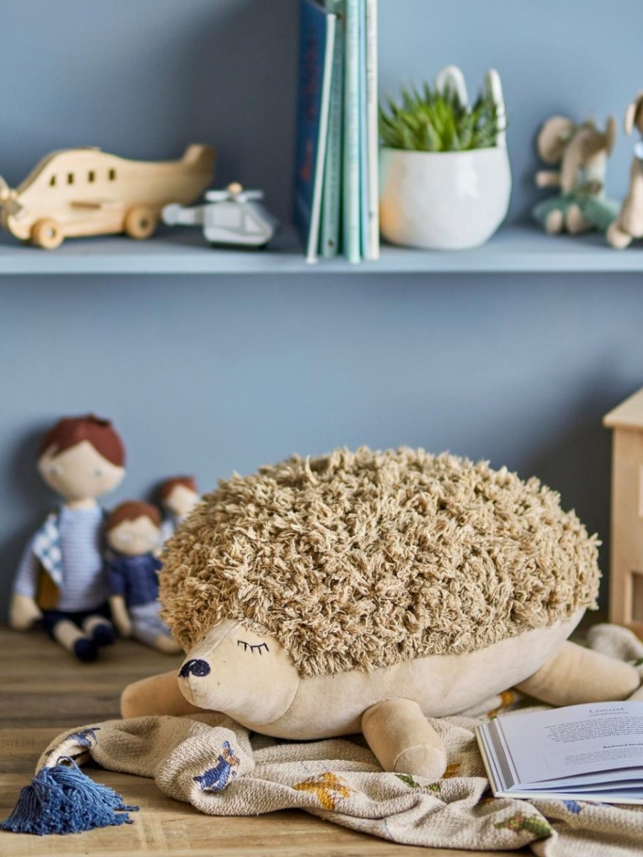 Soft Toy Hedgehog Henry, Brown, Cotton - Le Petit Marché Home Furniture