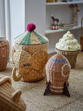 Space Basket w/Lid, Nature, Rattan - Le Petit Marché Home Furniture
