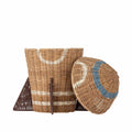 Space Basket w/Lid, Nature, Rattan - Le Petit Marché Home Furniture