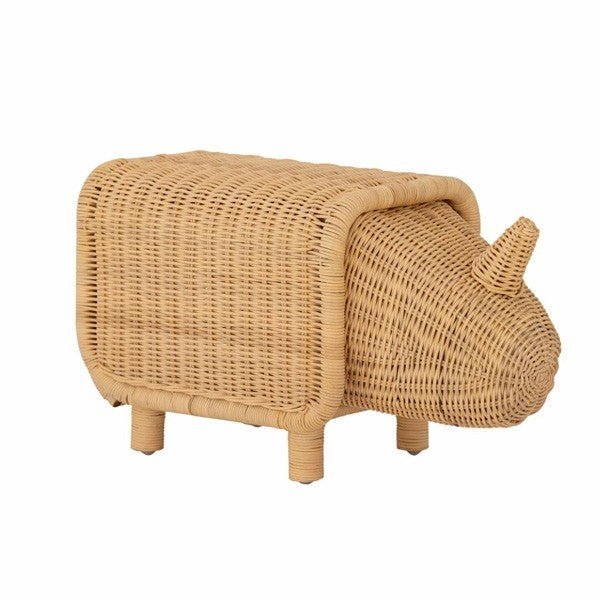 Stool with Storage Soffe, Nature, Rattan (Pre - Order) - LPM Home