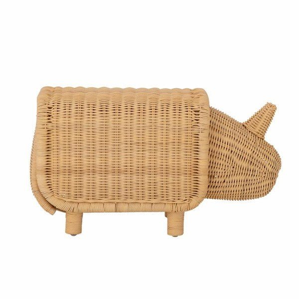 Stool with Storage Soffe, Nature, Rattan (Pre - Order) - LPM Home