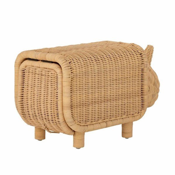 Stool with Storage Soffe, Nature, Rattan (Pre - Order) - LPM Home