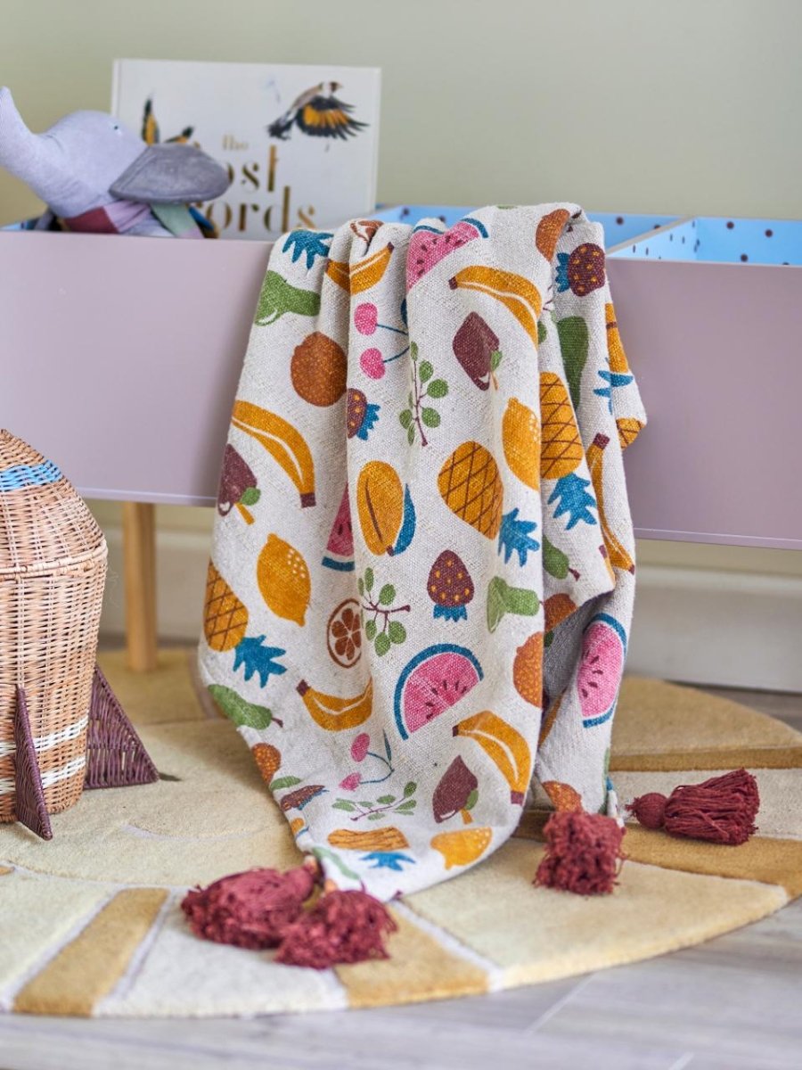 Throw Fruitta, Multi, Recycled Cotton - Le Petit Marché Home Furniture