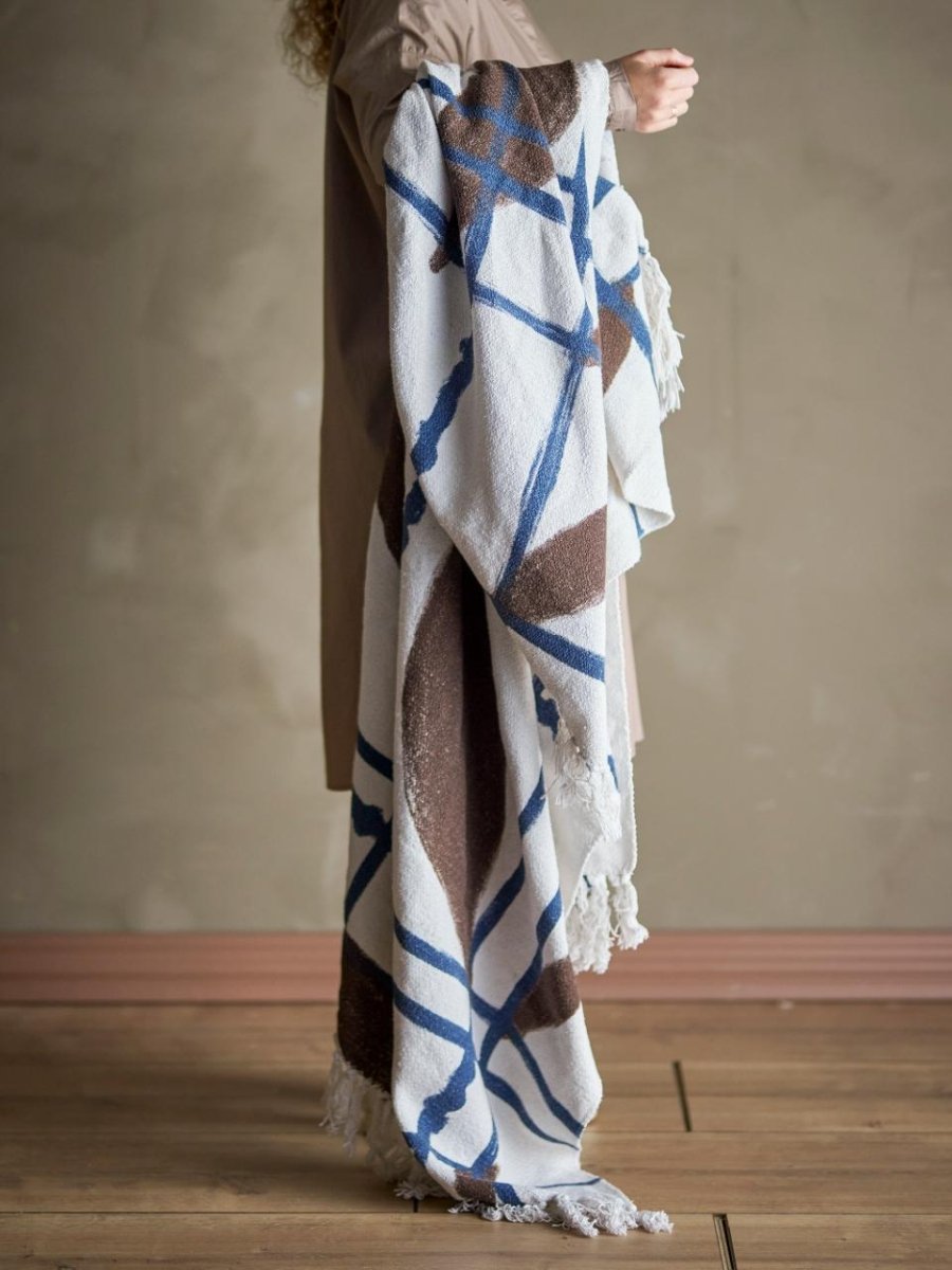 Throw Imperia, Nature, Recycled Cotton - Le Petit Marché Home Furniture