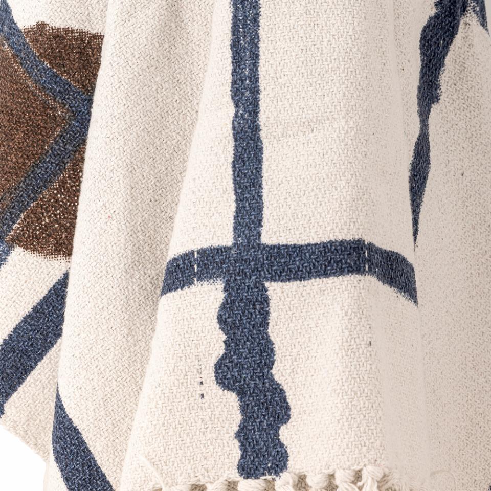 Throw Imperia, Nature, Recycled Cotton - Le Petit Marché Home Furniture