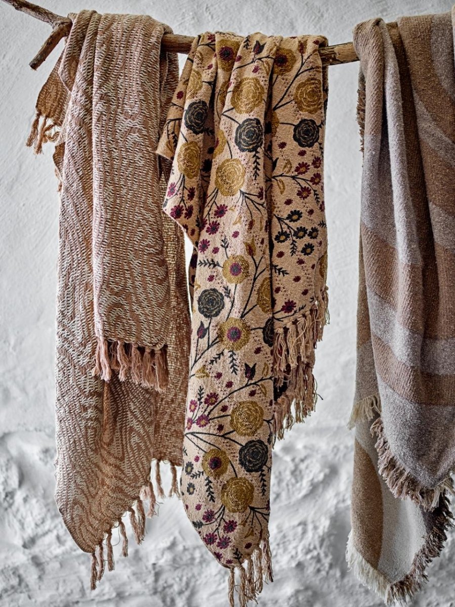 Throw Okapi, Brown, Recycled Cotton - Le Petit Marché Home Furniture