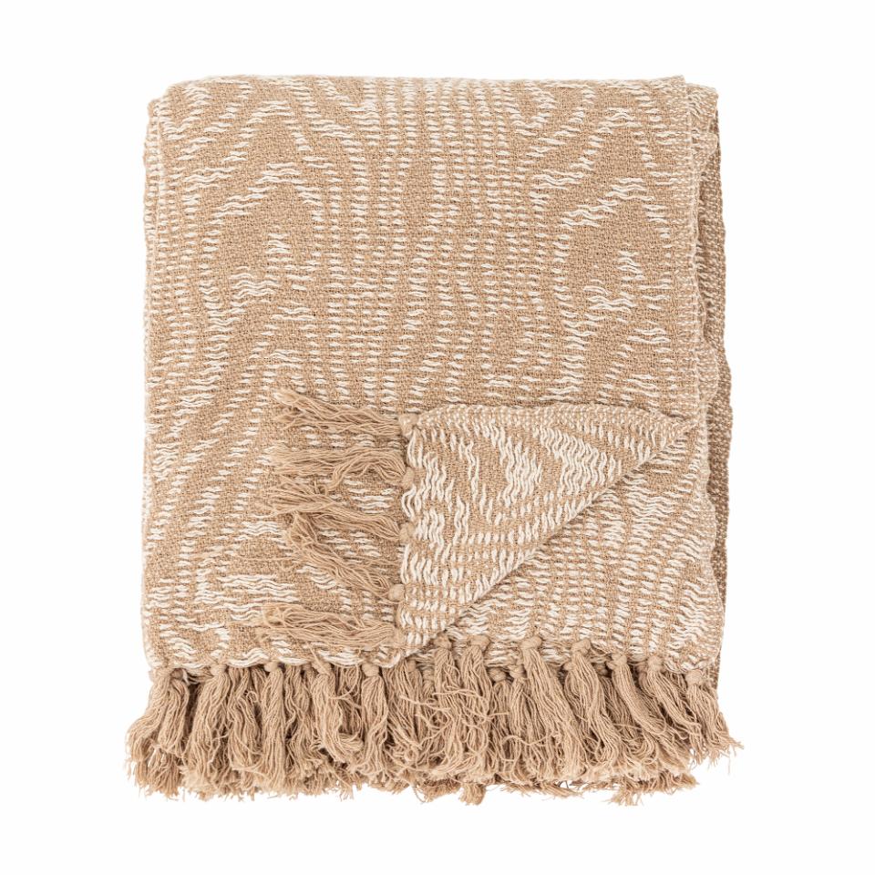 Throw Okapi, Brown, Recycled Cotton - Le Petit Marché Home Furniture