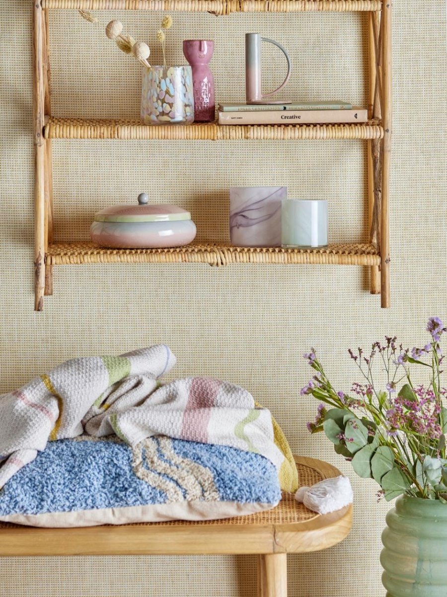 Throw Pontino, Nature, Recycled Cotton - Le Petit Marché Home Furniture