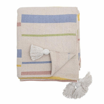 Throw Pontino, Nature, Recycled Cotton - Le Petit Marché Home Furniture