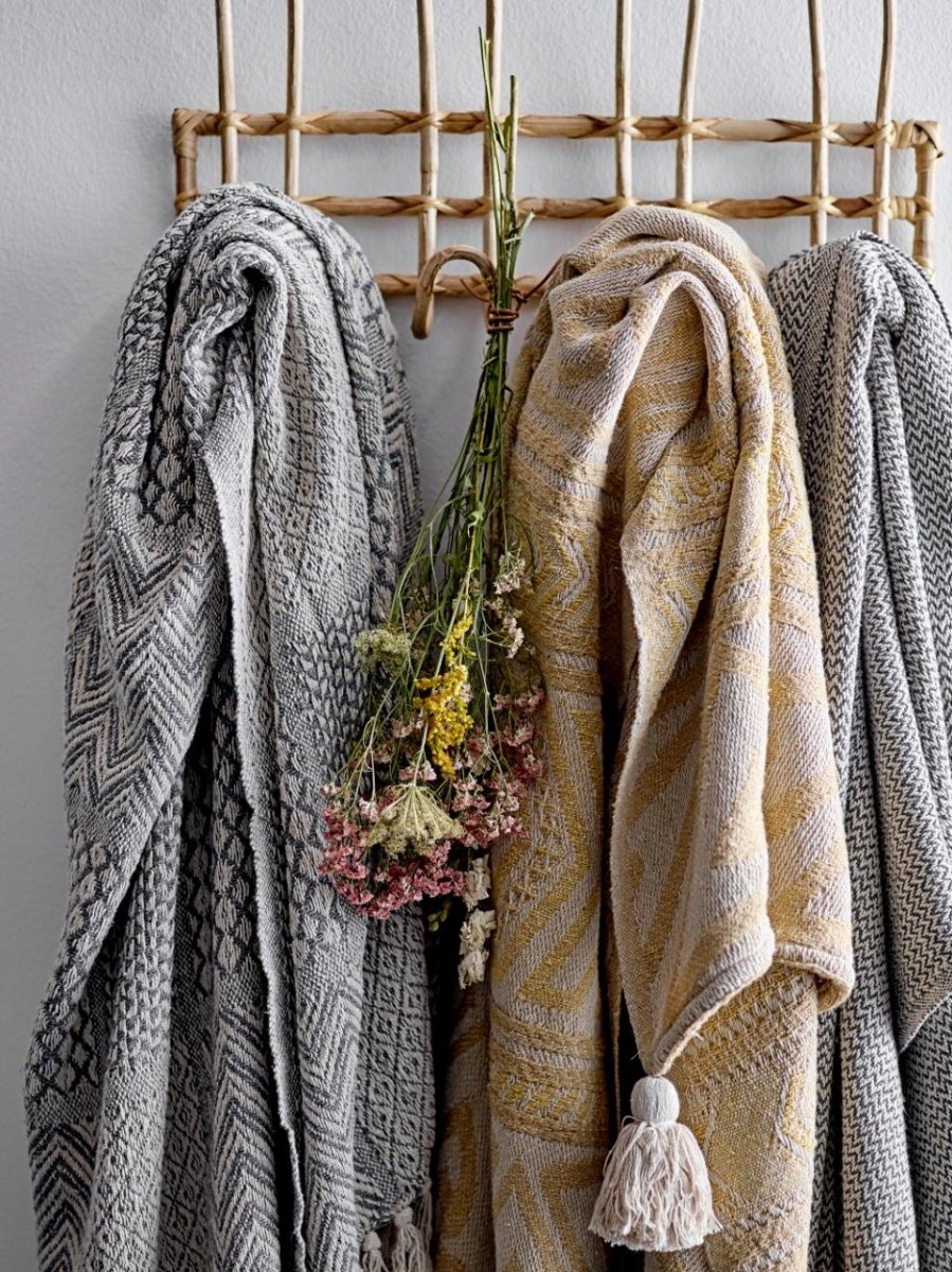 Throw Rodion, Grey, Recycled Cotton - Le Petit Marché Home Furniture