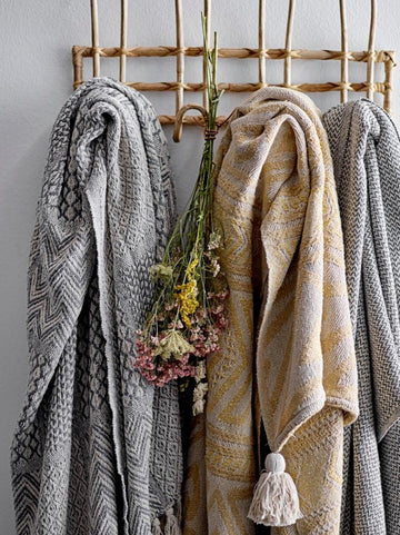 Throw Rodion, Grey, Recycled Cotton - Le Petit Marché Home Furniture
