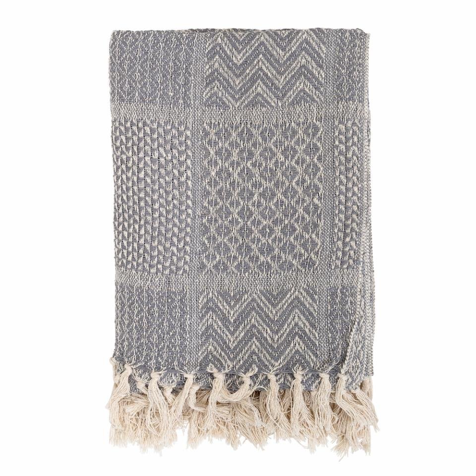 Throw Rodion, Grey, Recycled Cotton - Le Petit Marché Home Furniture