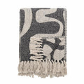 Throw Salobre, Black, Recycled Cotton - Le Petit Marché Home Furniture