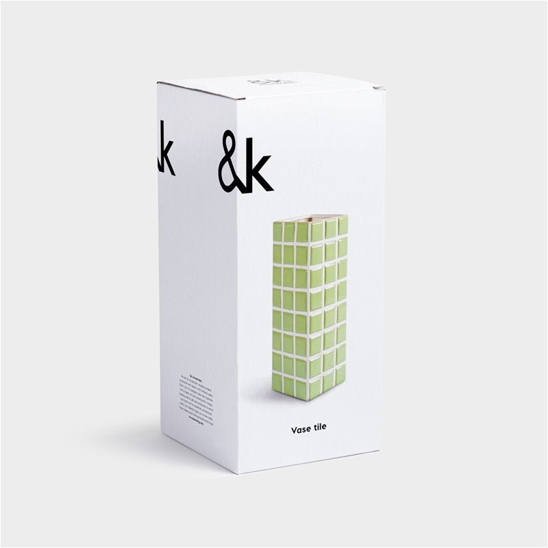Vase Tile, Mint - Le Petit Marché Home Furniture