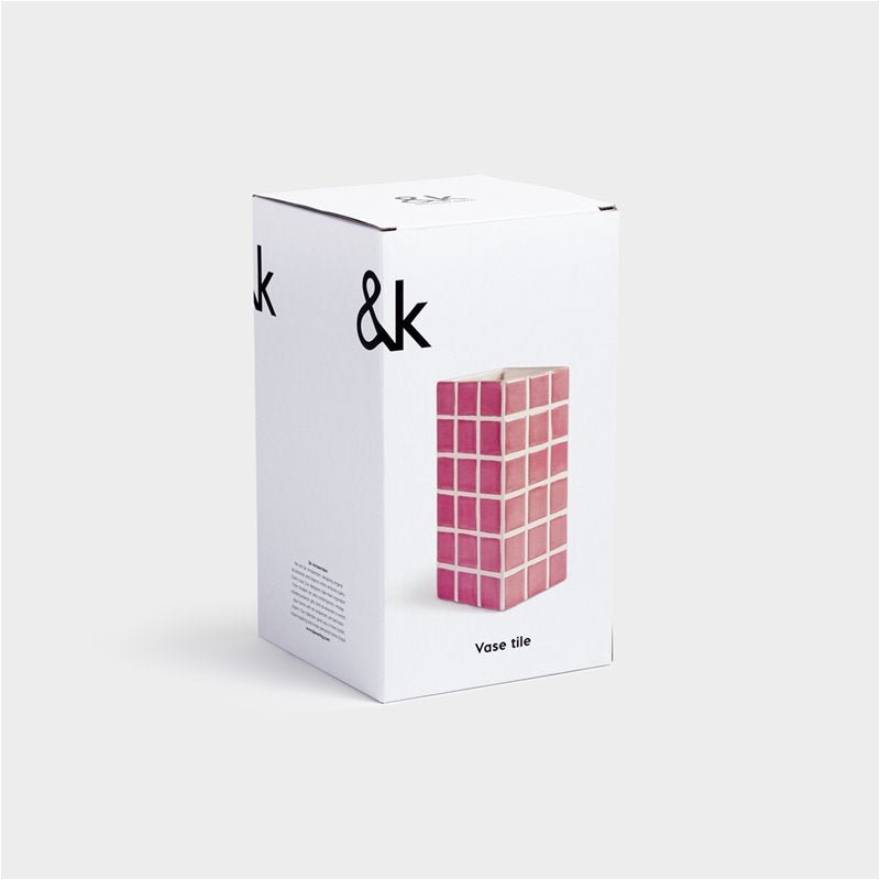 Vase Tile, Pink - Le Petit Marché Home Furniture