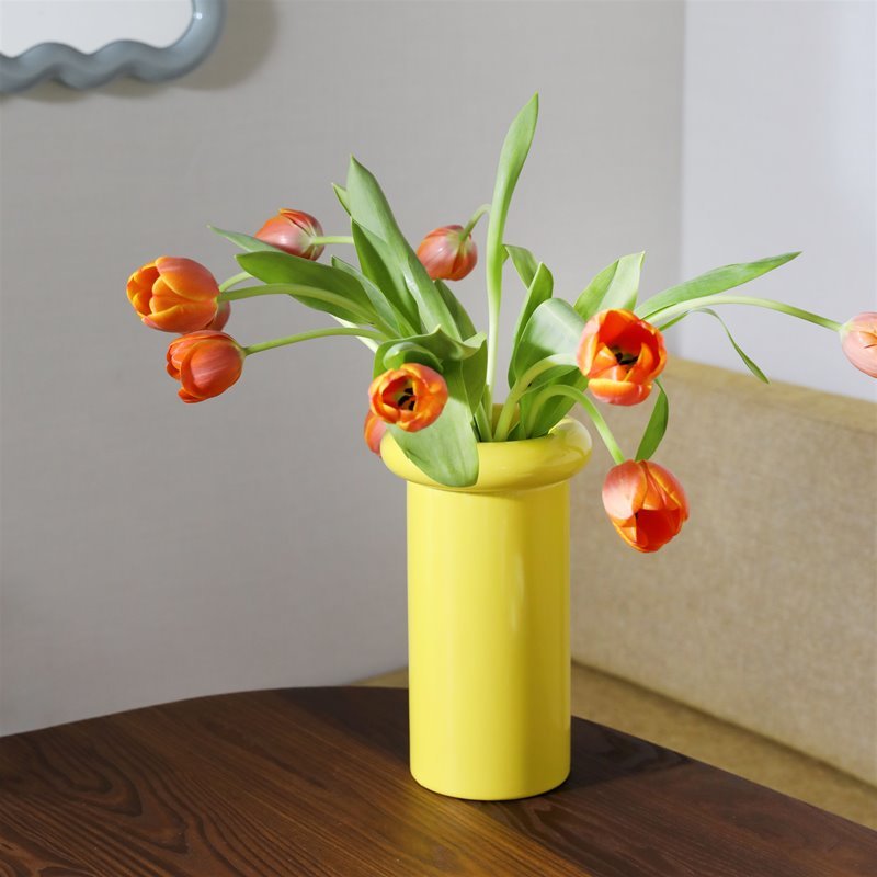 Vase Turban, Yellow - Le Petit Marché Home Furniture