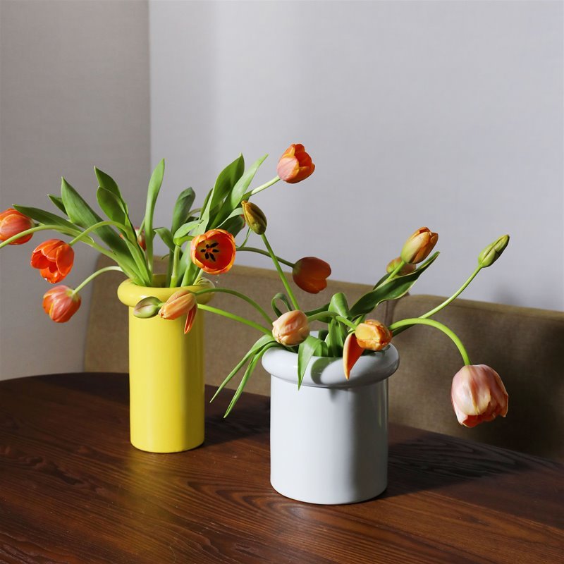 Vase Turban, Yellow - Le Petit Marché Home Furniture