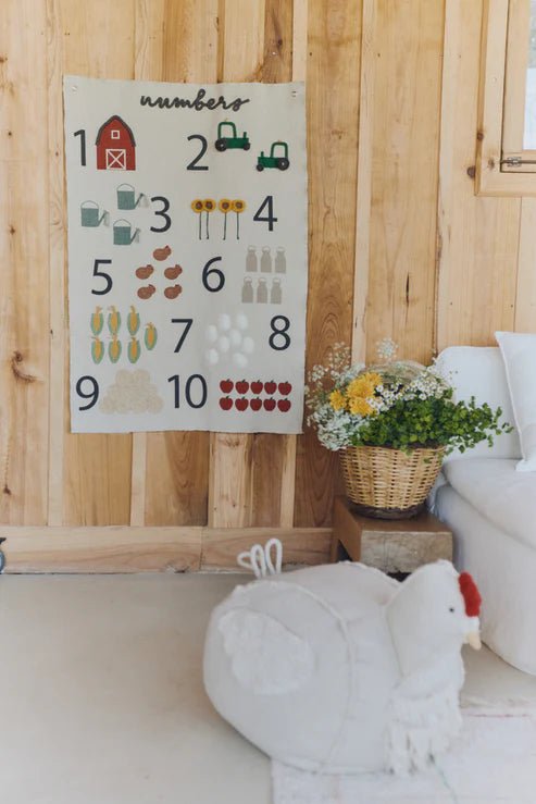 Wall Hanger, Farm Numbers - Le Petit Marché Home Furniture
