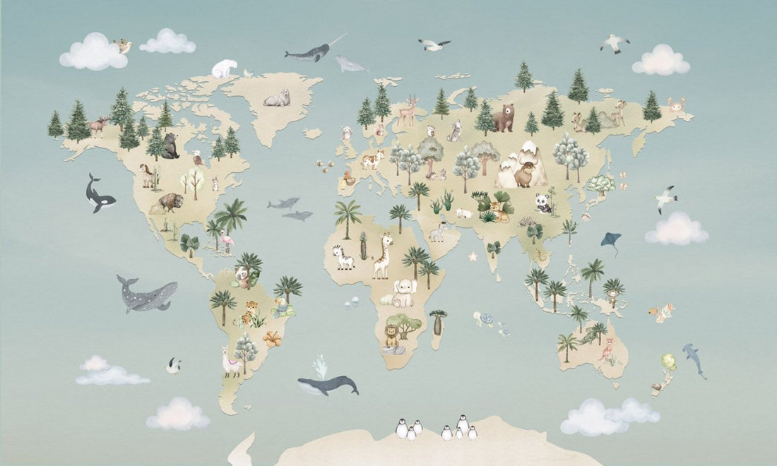 Wallpaper - Animal Atlas - Blue (Pre-Order) - LPM Home