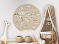 Wallpaper - Animal Atlas Brown - Circle (Pre - Order) - LPM Home